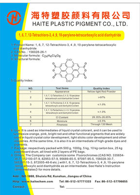 빨간 분말 물감 1,6,7,12-Tetrachloroperylenetetracarboxylic 산성 디안히드라이드